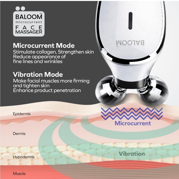 BRAND NEW Baloom Microcurrent Facial Massager and Toning Gel - Picture 3 of 7